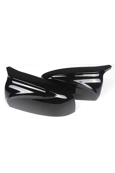 Choice Glossy Black 2pcs Side Wing Rearview Modified Car Styling Bright Black Carbon Fiber Pattern Mirror C