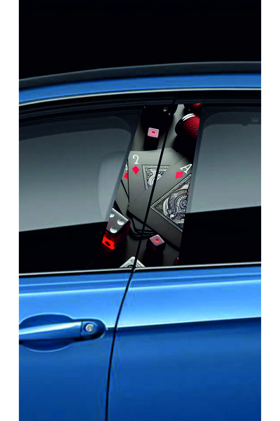 NEON Dijital Baskı Merkezi Araç Kapı Direk Kaplama Folyosu (Sağ Sol Takım) (2 Adet) - 22x52 Cm