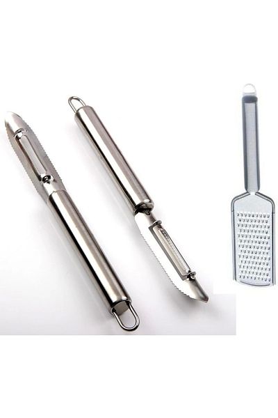 Hepta Collection Stainless Steel Inox Peeler and Ren Set of 2