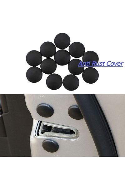 Choice 12Pcs Black Universal Car Door Lock Screw Protector Cover Scerws Cap Caps Anti-Rust Accessories I...