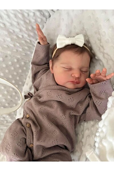 Choice1 دمية لورا المولودة حديثًا، مقاس 19 بوصة، مصنوعة من جلد ثلاثي الأبعاد، مطلية يدويًا بتفاصيل دقيقة، مقاس 49 سم NPK