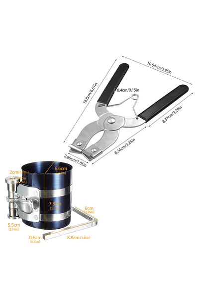 Choice C Piston Ring Compressor Tool Car Engine Piston Ring Installer Removal Adjustable Sizes From 2-1/8 .