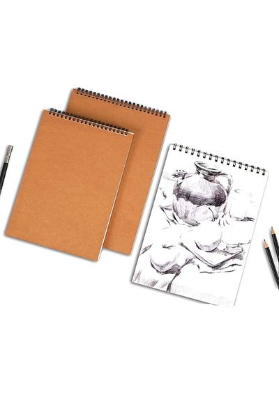 Choice A6 Bview Art 5.8" X 4.13" Top Spiral Bound Sketch Book Pad Acid Free Painting Writing Paper For Kids