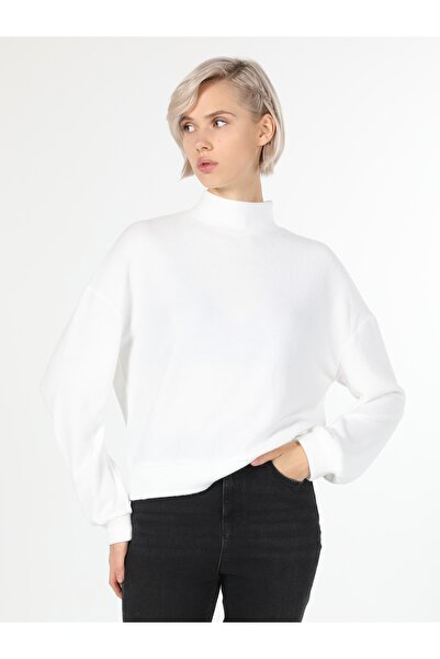 Colin's Регулярний крій, напівкруглий комір, прямий крій, жіноча біла футболка з довгими рукавами Cl1055475