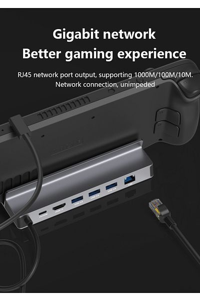 Blueendless محطة إرساء USB C Ds601 لجهاز Steam Deck وRog Game Docking 4k@60hz متوافقة مع Dp Hdmi