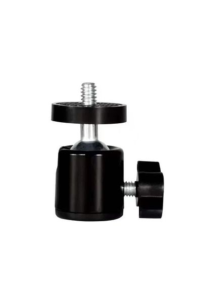 EXSKOF Black 1/4" Swivel Mini Ball Head Screw Tripod Mount For Gopro 12 11 10 9 Insta360 X3 Dslr Camera Cam