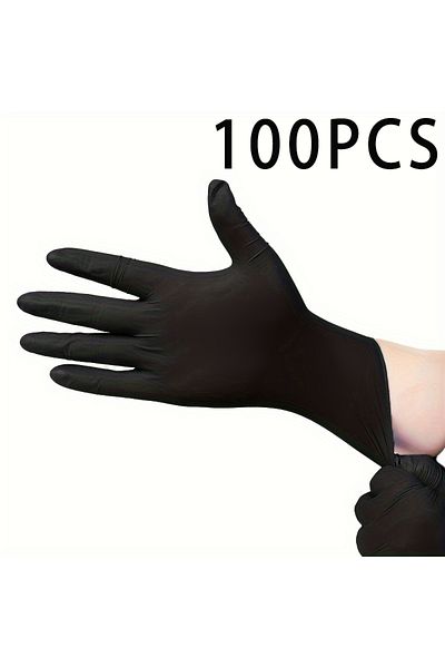 Choice XL 100PCS 30/60/100PCS Disposable black nitrile gloves,waterproof black nitrile gloves for household