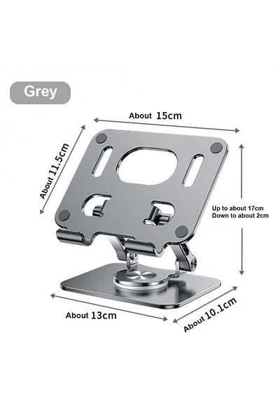YYLMONE 381-grey Laptop Bracket Mobile Phone Tablet Bracket Aluminum Alloy Multifunctional Desktop Lazy Brac