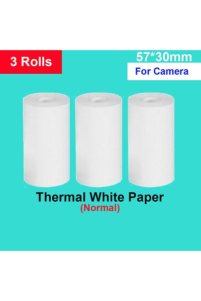 Choice 3 Rolls White Digital Children Camera For Photography Instant Print Photo Kids Camera Mini Thermal P