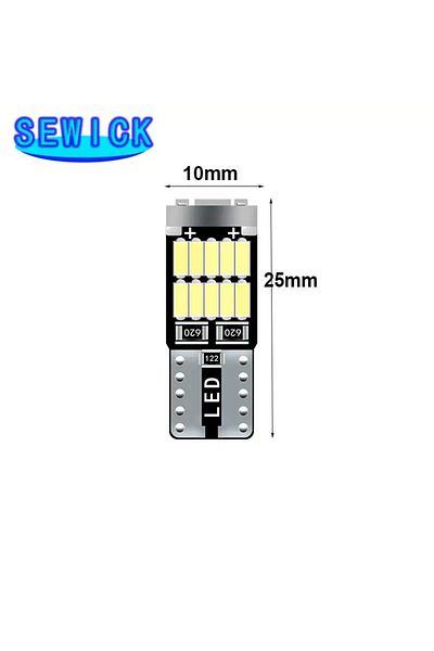 Choice 100 قطعة T10 W5w 194 501 Led Canbus No Error مصباح داخلي للسيارة T10 26SMD 4014 رقاقة بيضاء