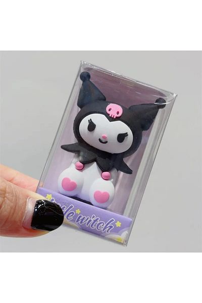 Choice 1pc Kuromi Kawaii Mini Kuromi Silicone Manual Pencil Sharpener Cute Hello Kitty Melody Cartoon Singl