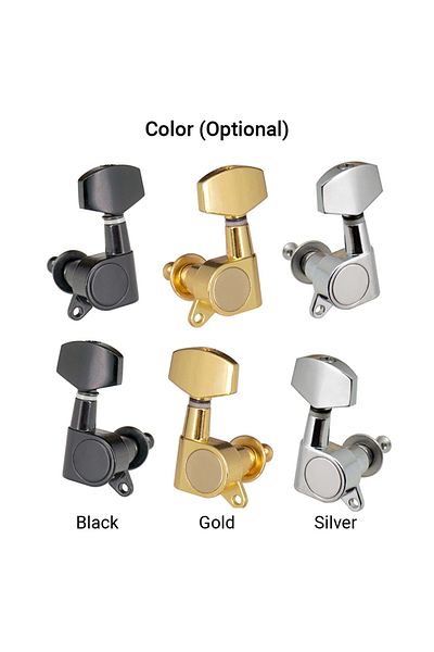 Choice Silver 6pcs Sealed Guitar String Pegs Locking Tuners 3l3r Tuning Pegs String Tuners Electric Acousti
