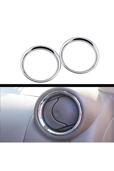 Choice 2Pcs Car Air A/C Vent Ring Cover Trim Frame Sticker for Nissan Micra March K13 2011 2012 2013 201...