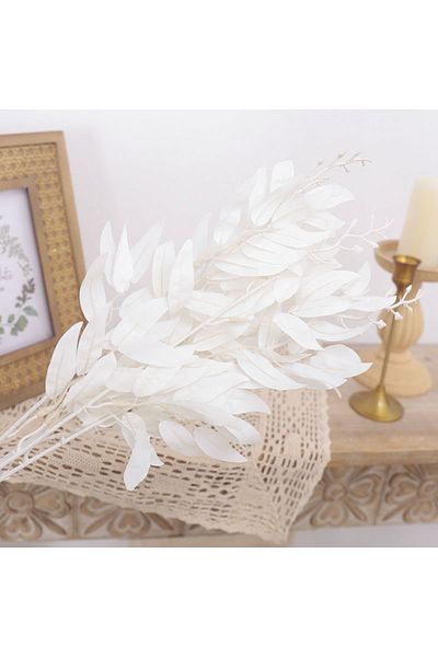 Choice White 50cm Artificial Plants Leaf Green Long Branch Fake Eucalyptus Flower Arrangement Accessories W