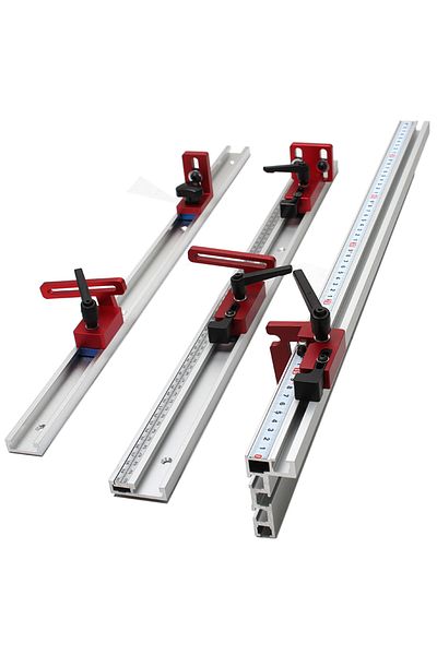 toohr Woodworking T-track Stop T-Slot Limiter Aluminium Miter Track Fence Flip Stop Chute Locator Carpe...