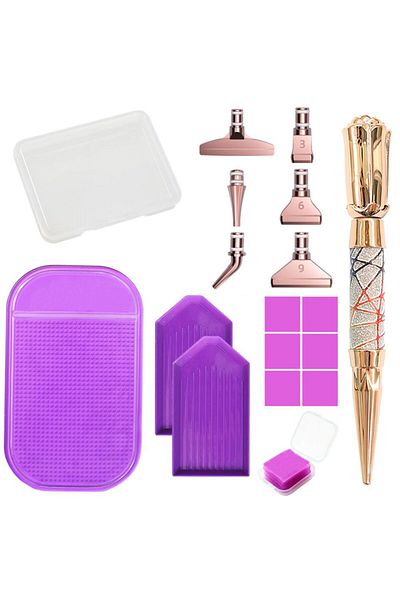 Choice Set 12 5d Diamond Painting Pen Kit Glitter Diamond Sparkle Point Drill Pens Cross Stitch Embroidery