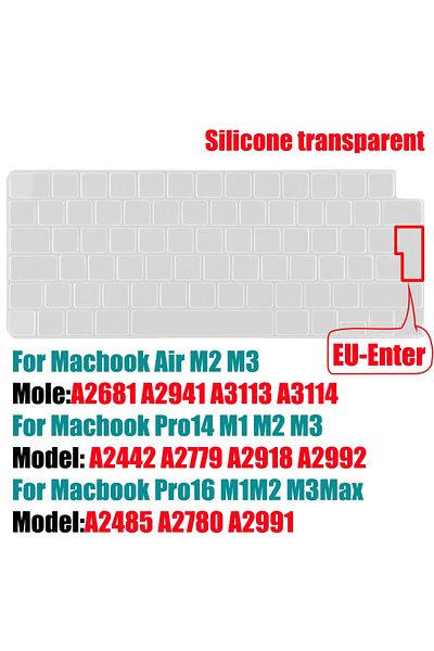 Choice A3113 Eu Clear 0628 Keyboard Cover For 2022-2024 M4 M3/m2/m1chip Pro 14"/16" A3401/a2992/a2779/a2991