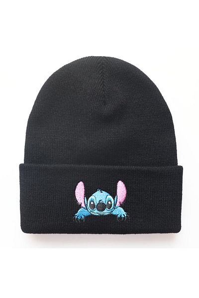 Choice A1 New Stitch Men Women Hat Fall Winter Trend Cartoon Woolen Hat Embroidery Student Knitted Hat Ther