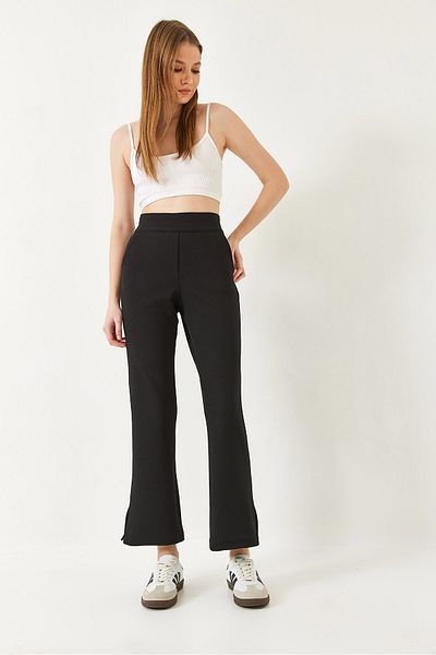 Bianco Lucci Women's Spanish Leg Pocket Detailed Elastic Waist Knitted Trousers 80110 60271045