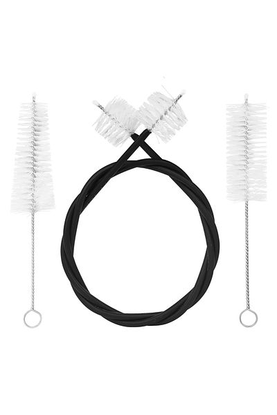 Choice Black White 3pcs Set Trumpet Cleaning Brush Kit White Piston Brush Trumpet Mouthpiece Cleaner Flexib
