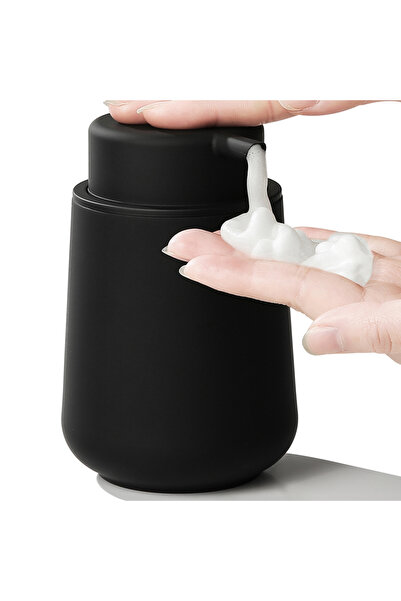 Choice موزع صابون اليدين الرغوي الأسود غير اللامع بلاستيكي سعة 320 مل، سعة 11...