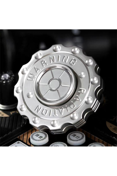 Choice لعبة فيدجيت سلايدر سبينر فضية تحذيرية من الإشعاع، أداة يدوية EDC، أداة...