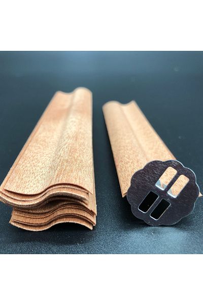 Choice 30x80mm 10 Pcs Flame Shaped Natural Wooden Wicks With Base Holder Candle Wick Wax Core Craft Candle