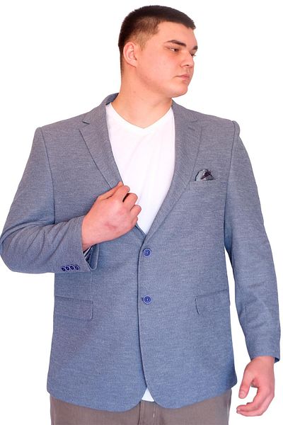 ModeXL Ανδρικό κλασικό σακάκι σακάκι - Plus Size, ΜΠΛΕ, BRITAIN 23028