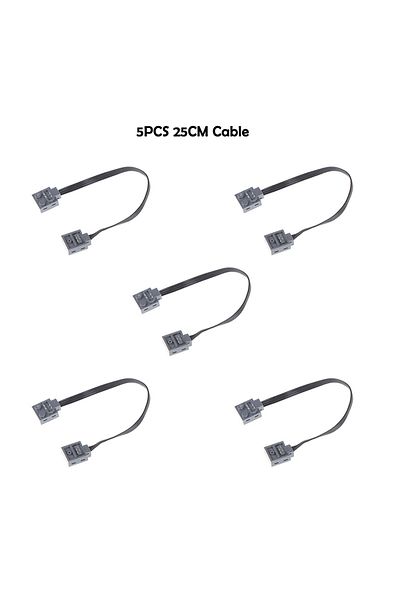 Choice 25 سم - 5 قطع من أسلاك تمديد Moc بطول 25/50 سم سلك استبدال وإصلاح متوافق مع مكعبات بناء Legoeds