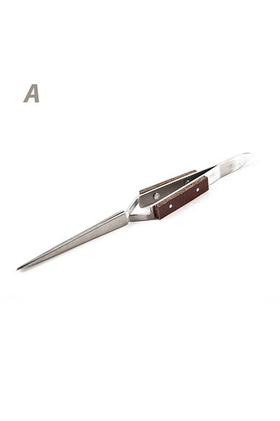 Choice Insulated Tweezer A Stainless Steel Cross Locking Lock Tweezer Self Closing Jewelry Soldering Craft