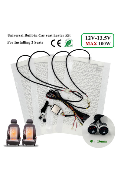 Choice مجموعة سخان مقعد السيارة المدمج Universal Max 100W من الطراز F العالمي...