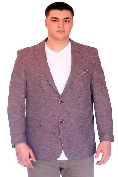 ModeXL Ανδρικό κλασικό σακάκι σακάκι - Plus Size, BRITAIN 23028 MAROON