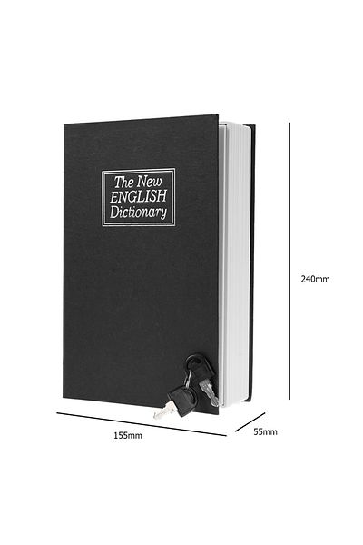 Choice Black Dictionary Mini Book Safe Security Key Locker Money Hidden Secret Safe Key Safe Box Money Coi