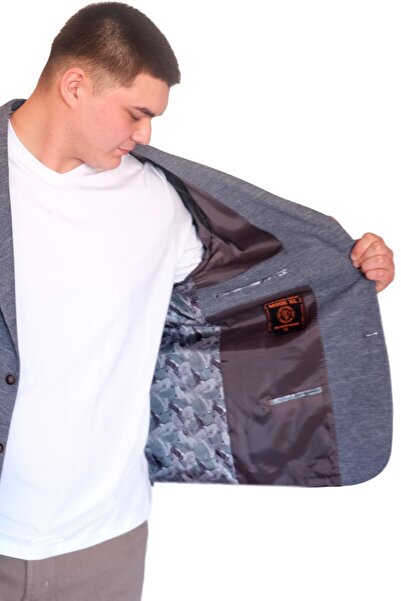 ModeXL Men's Classic Blazer Jacket - Mode Xl, Plus Size, Britanian 23028 Gray