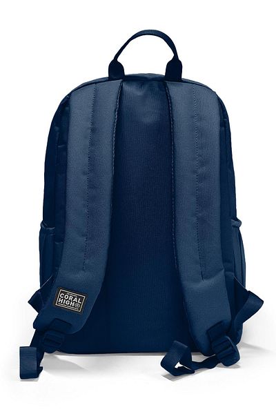 Coral High Rucsac de școală cu dungi de culoare bleumarin 23690
