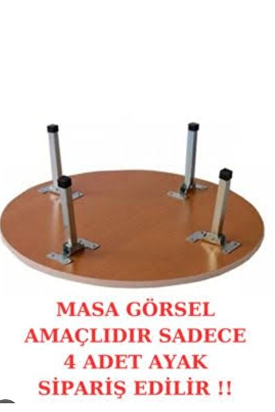 Uzerkan Yer Sofrası Ayağı Katlanır Yer Sofrası Ayağı 20 Cm 4 Ad. Vidalar Dahil