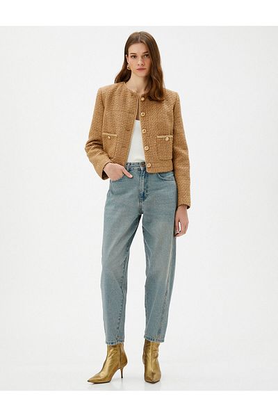 Koton Ψηλόμεση Tuba Unusal X Jeans - Άνετη εφαρμογή και βαμβακερή τσέπη