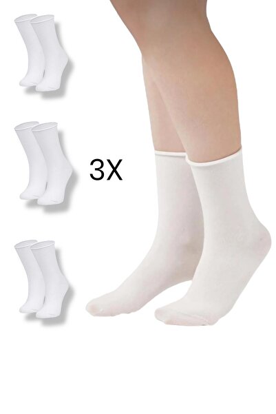 ZvM 3 perechi de șosete extra confortabile, fără elastic, pentru femei, din b...