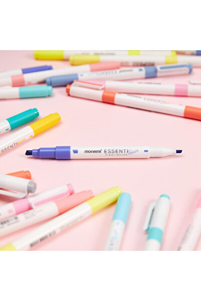 Monami Essenti Twin Çift Uçlu Fosforlu Kalem Seti Sunshine 4 Renk