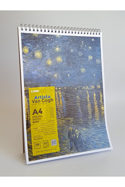 Lemsstudio ليلة مليئة بالنجوم فوق النهر رون A4 كراسة الرسم Lems Artista 200 Gr.