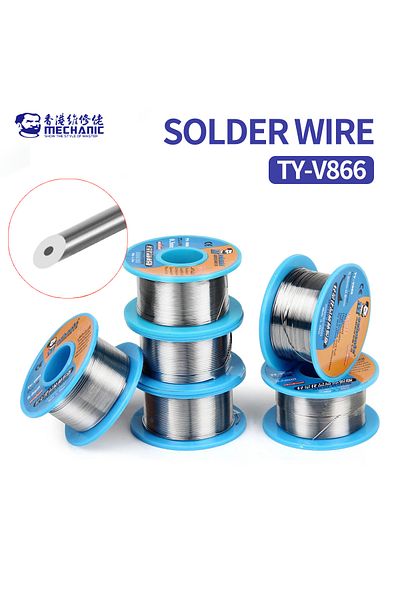 Choice Ty-v866 0.5mm Mechanic Ty-v866 0.2-1.0mm Rosin Core High Purity Solder Wire 183°c For Mobile Phone M