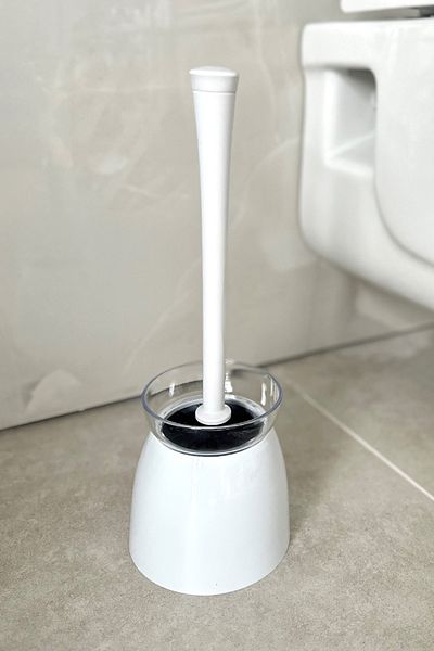 Prima Nova White Toilet Brush - Duo Body Handle