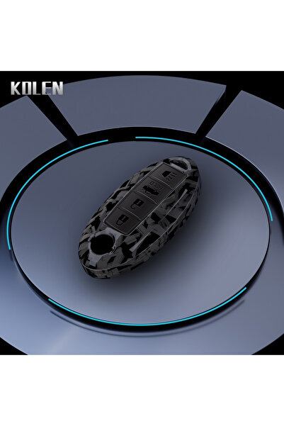 Choice10 غطاء مفتاح سيارة من ألياف الكربون ABS من E F-Carbon لسيارات نيسان قا...