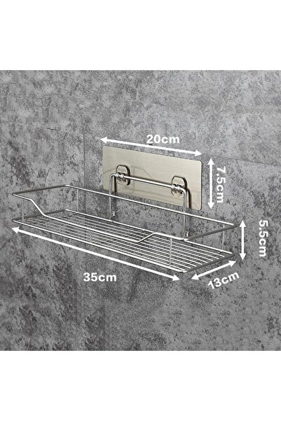 Choice رف تخزين حمام من الفولاذ المقاوم للصدأ على شكل حرف L بدون ثقب للمطبخ و...
