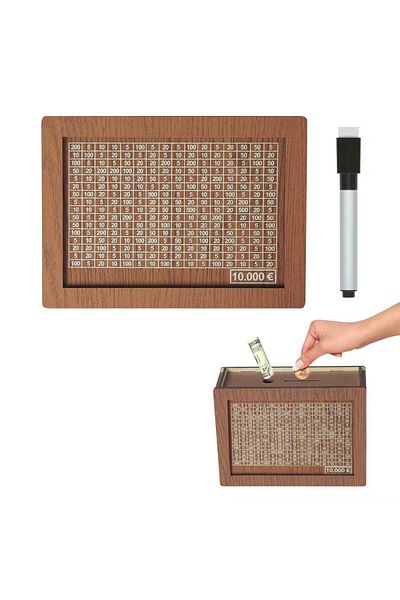 Choice 10000 Euro Decorative Natural Wooden Money Box With Counter Piggy Bank Handmade For Creative Childre