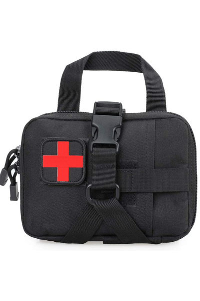 Choice حقيبة إسعافات أولية تكتيكية قابلة للتمزيق باللون الأسود من مولي، مجموع...