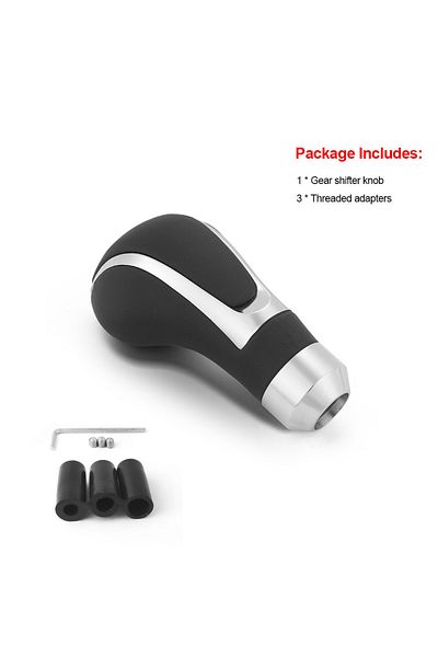 Choice PU Leather Universal Car Gear Shift Knob Gear Stick Manual Transmission Shifter Lever With three ...