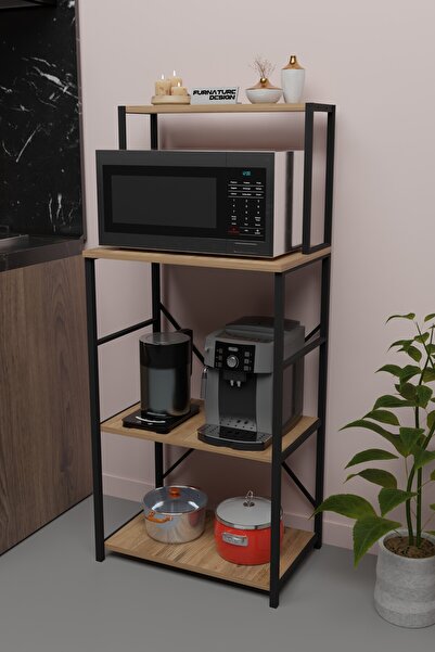 FurnatureDesign Mutfak Banko Çok Amaçlı Raf Dolap Düzenleyici Mikrodalga Fırı...