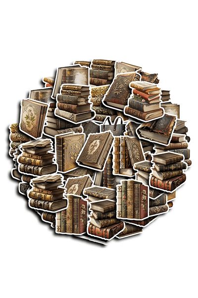 Choice 50pcs 50pcs Retro Magic Book Stickers Pack Phone Case Laptop Suitcase Diy Vintage Sticker Journaling