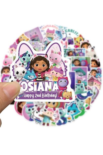 Choice 50pcs 50pcs New Gabby Dollhouse Cartoon Stickers Car Motorcycle Travel Luggage Guitar Waterproof Gra